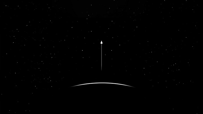 Spaceship launching from planet 4K
