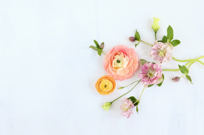 4K flower arrangement on a white background