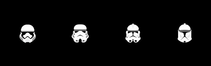 Star Wars Stormtrooper and Clone Trooper Helmets