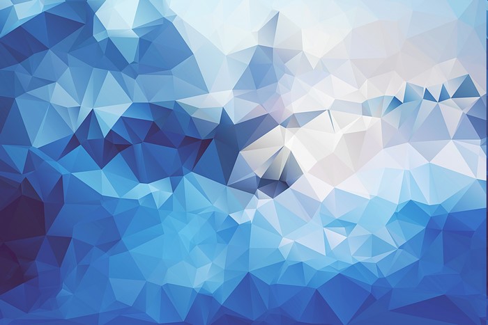 Low poly abstract blue digital art