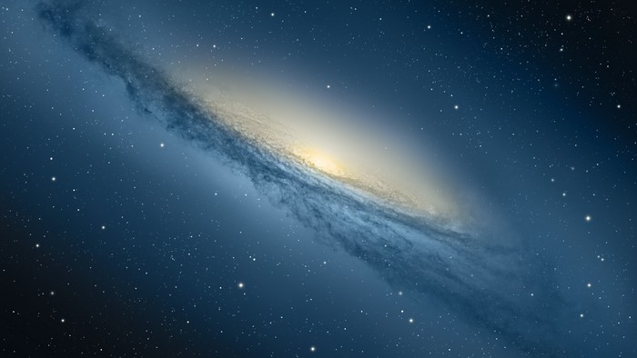 Galaxy in space with stars