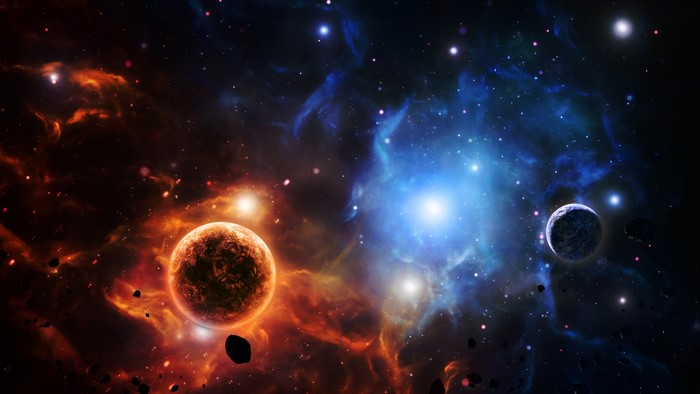 Planets and nebulae in deep space