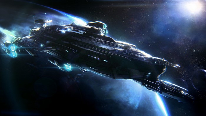 Star Citizen Idris spaceship in space