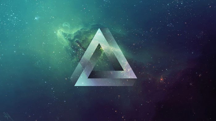 Penrose triangle in space nebula