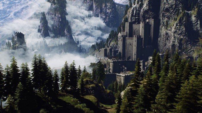 Castle in the mountains from The Witcher 3 Wild Hunt