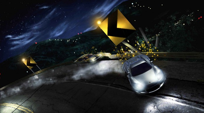 Need for Speed Carbon: Silver Sports Car on Mountain Road