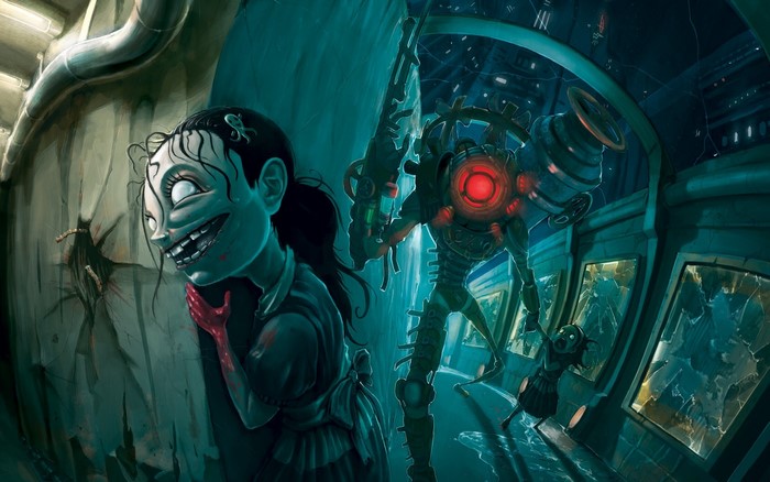 Little Sister and Big Daddy from BioShock