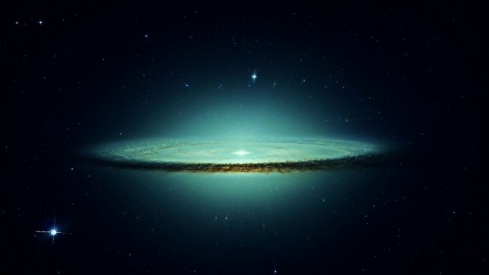 Sombrero Galaxy in deep space