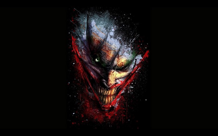 Dark Joker Portrait with Menacing Smile