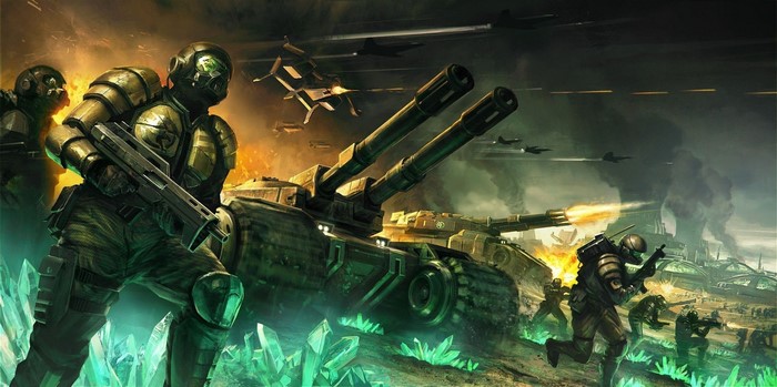 Command & Conquer: Kane's Wrath futuristic soldiers and tanks