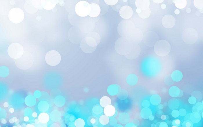 Abstract blue and white bokeh lights