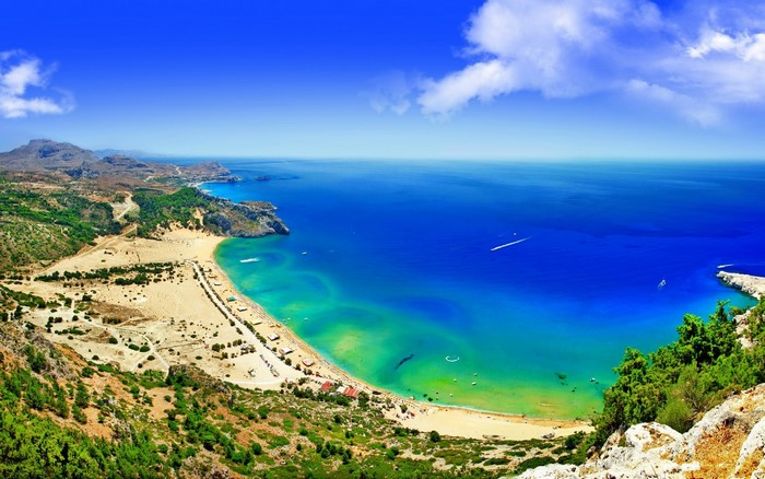 Tsambika Beach, Rhodes Island, Greece