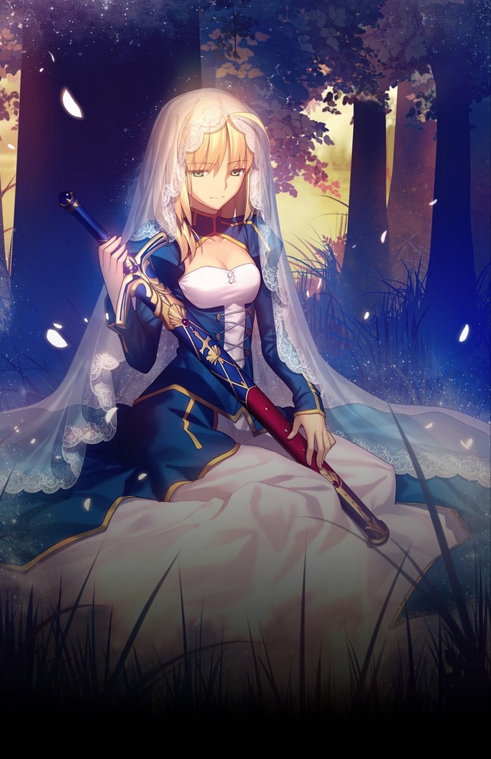 Saber from Fate Series with Sword