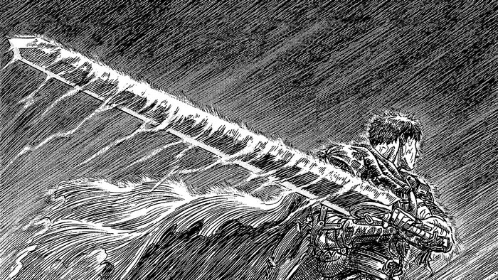 Guts with Dragonslayer from Berserk manga