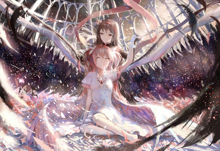 Madoka Kaname and Homura Akemi from Puella Magi Madoka Magica