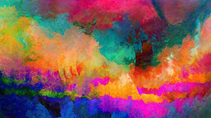Abstract glitch art with vibrant colors