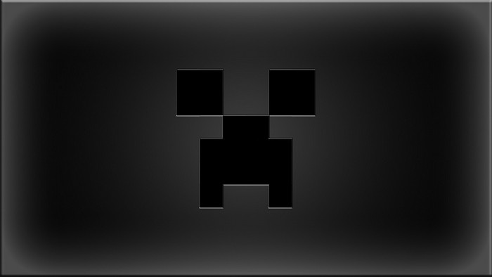 Dark Silhouette of Minecraft Creeper Face