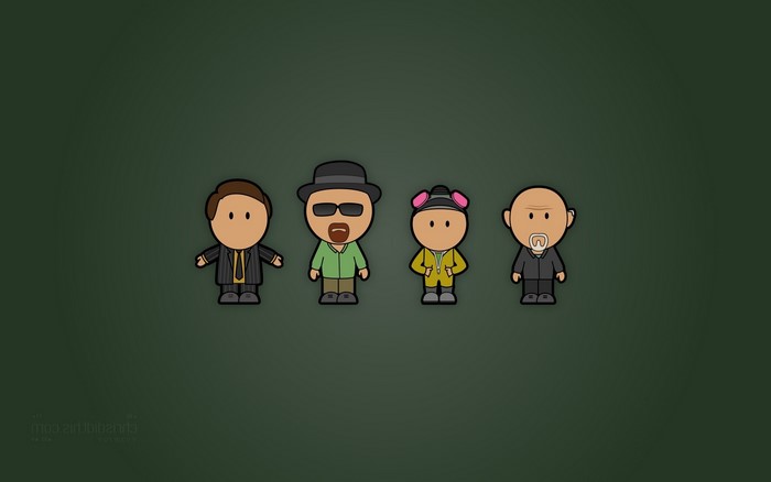 Breaking Bad characters in cartoon style