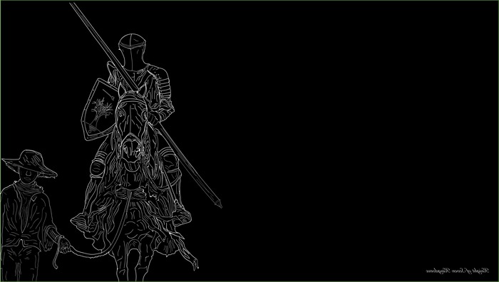 Knight of the Seven Kingdoms on horseback with squire
