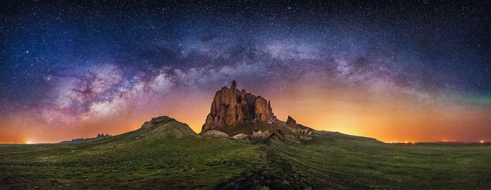 Shiprock New Mexico Milky Way Landscape