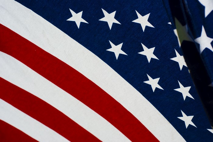 Close-up of the American flag