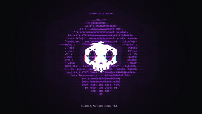 Sombra from Overwatch glitch skull logo