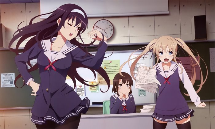 Eriri Spencer Sawamura, Utaha Kasumigaoka, and Megumi Kato from Saekano