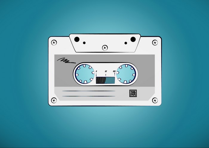 Vintage cassette tape illustration
