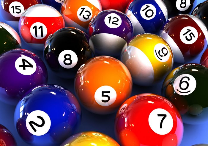 Billiard balls with numbers