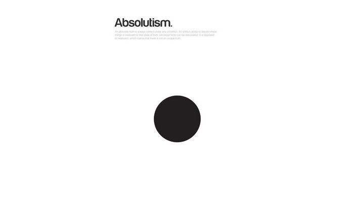 Absolutism quote minimalism