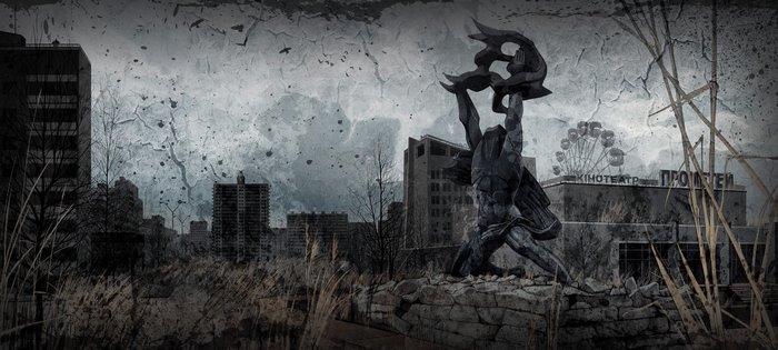 Statue in Pripyat, Ukraine from S.T.A.L.K.E.R.: Call of Pripyat