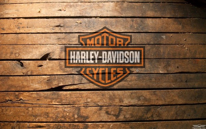 Harley-Davidson Cycles logo on wooden planks