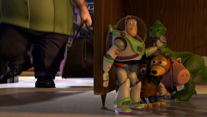 Buzz Lightyear and toys from Toy Story 2