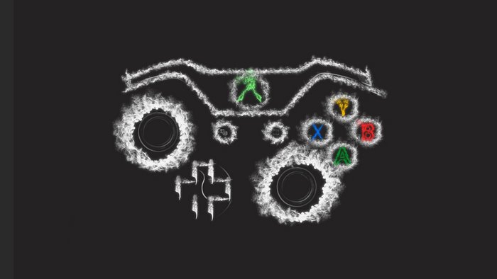 Xbox controller made of smoke
