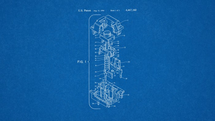 US Patent Mechanical Keyboard Switch Blueprint