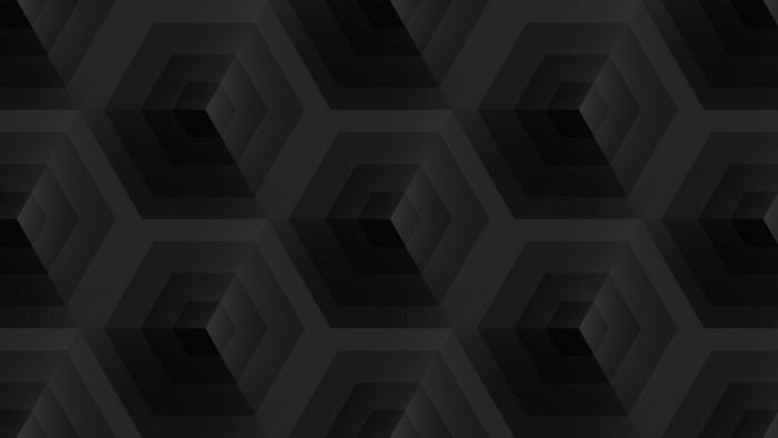 Dark black hexagonal geometric pattern
