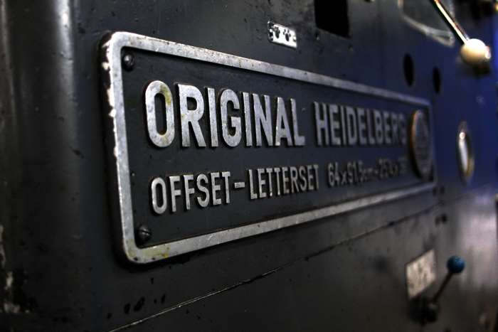 Original Heidelberg Offset Letterset Printing Press 4K