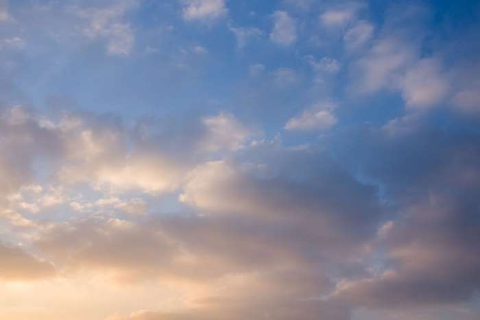 Beautiful sky with clouds at sunset 4K