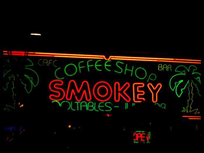 Smokey Coffee Shop Bar Neon Signs