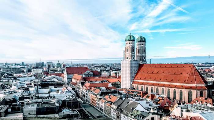 Munich cityscape with Frauenkirche towers