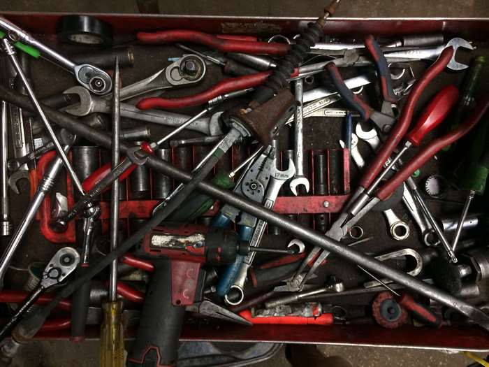 Tools in a toolbox