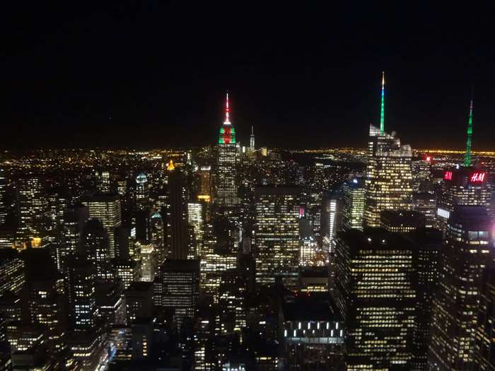 New York City Skyline at Night with Empire State Building