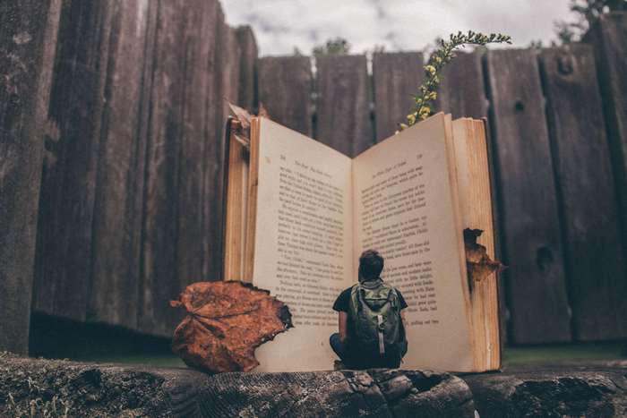 backpack book leaf leaves manipulation miniature photoshop playground