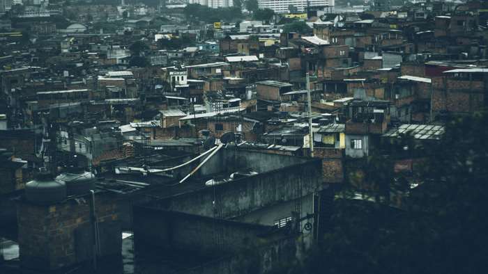 Urban Favela Street Scene in Brasil 4K