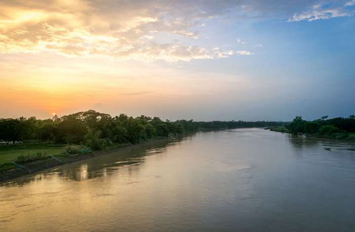 Sunset Over Sylhet River Landscape 4K