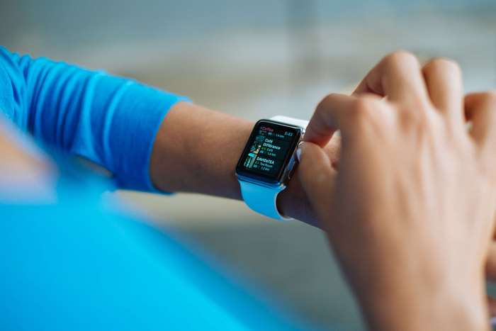 Person wearing Apple Watch
