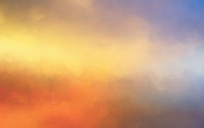 Abstract watercolor clouds with yellow and orange hues