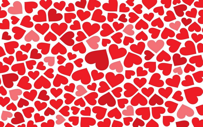 Red and pink hearts pattern