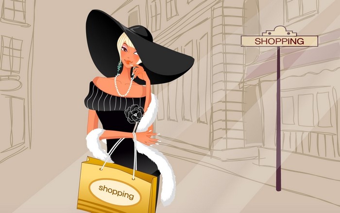 Girl Lady Walk Hat Style Fashion Shopping Street