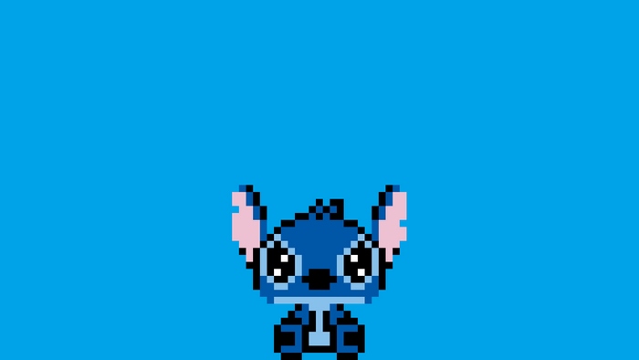 Pixel art Stitch from Lilo & Stitch